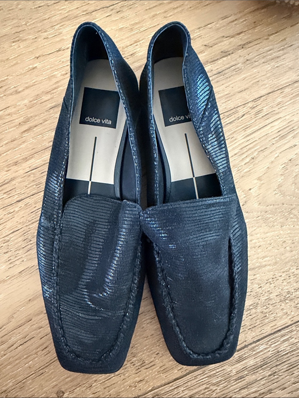 Dolce Vita Textured Black Slip-On Loafers